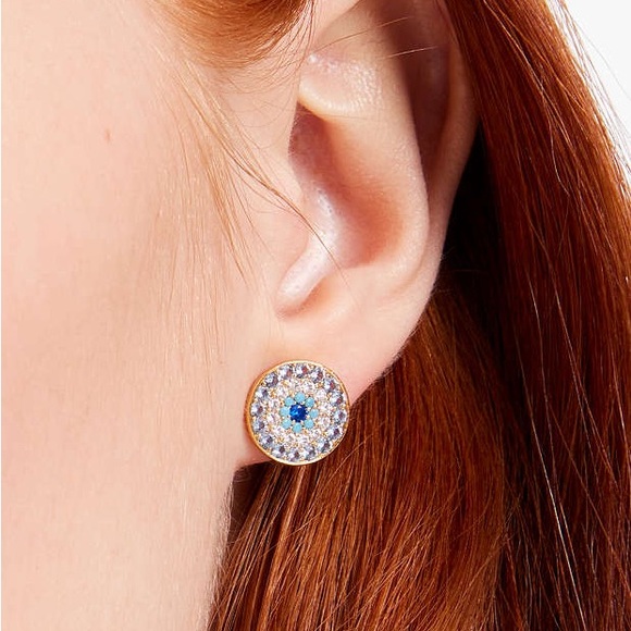🧿 NWT Kate Spade All Seeing Stud Earrings & Mini Pendant Set 🧿 - Picture 4 of 8